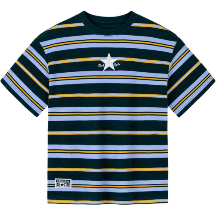 Футболка Converse Striped Tee (зелено-полосатая)