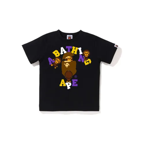 A BATHING APE Cartoon human head, children's T-shirt