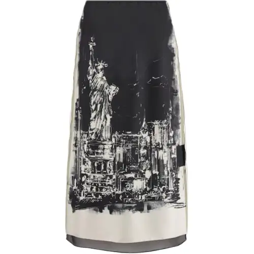 Christian DIOR Flared Midi Skirt