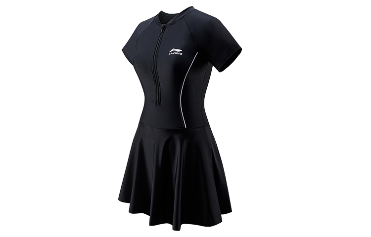 Li Ning Swim Dresses & Skirts Women’s Black Skirt One Piece Swimsuit