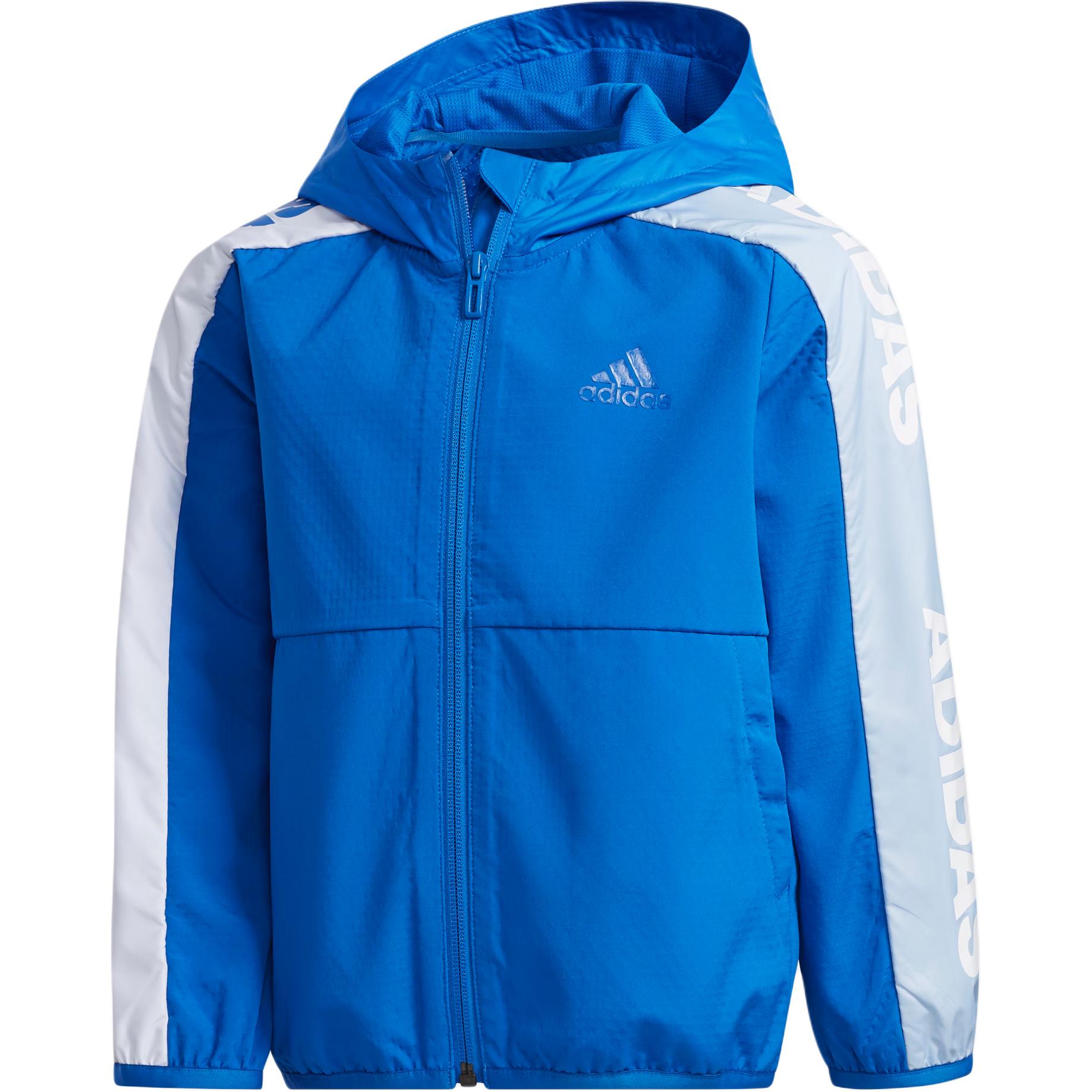 Мужская куртка adidas LK BRAND WV JKT (бело-синяя)