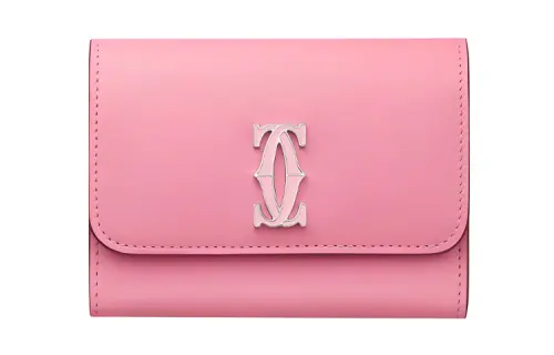 CARTIER C De Cartier Collection Calfskin Wallet Mini Women's Pink