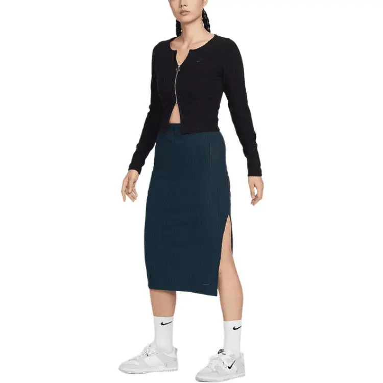 Nike Casual Long Skirt Women's Dark Green