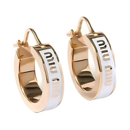 Miu Miu enamel hoop earrings