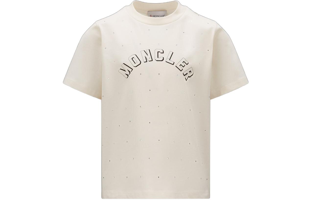 Женская футболка Moncler MonclerT FW23 (молочно-белая)