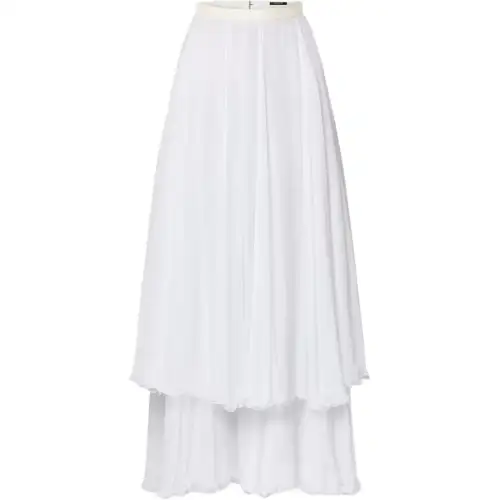 LOUIS VUITTON Fluid Silk Tiered Skirt