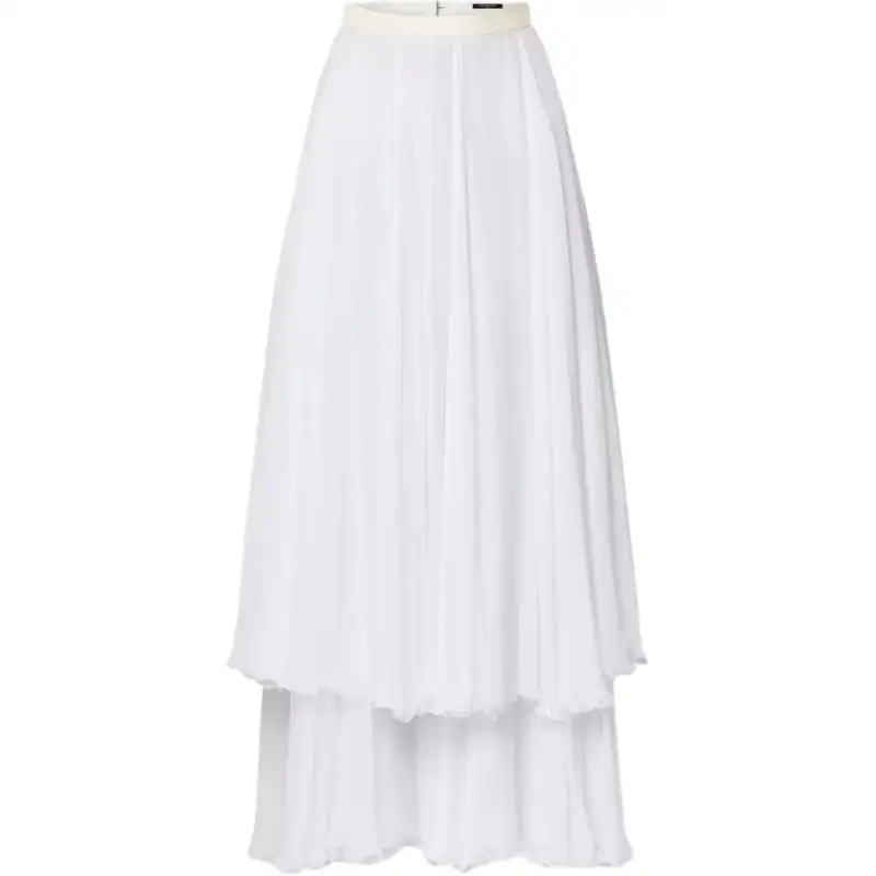 LOUIS VUITTON Fluid Silk Tiered Skirt
