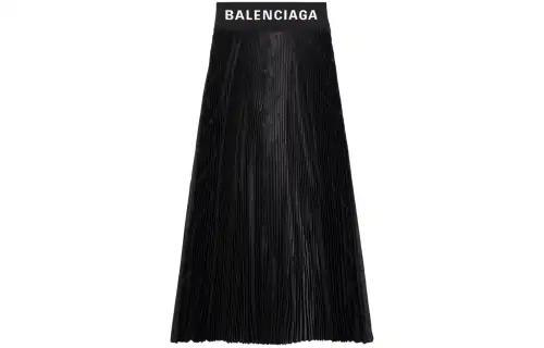 Balenciaga Pleated Midi Skirt