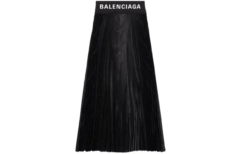 Balenciaga Pleated Midi Skirt