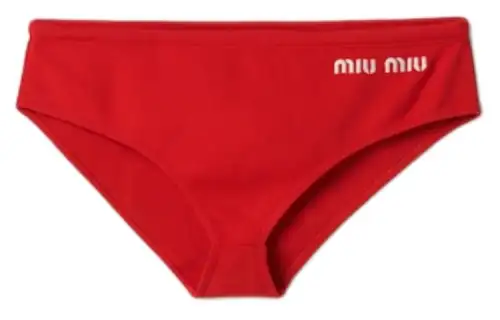 Miu Miu logo-print bikini bottoms