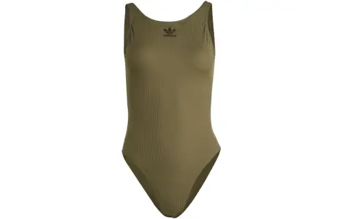 Adidas Originals RIB SUIT One piece Swimsuit Women's Olive Green