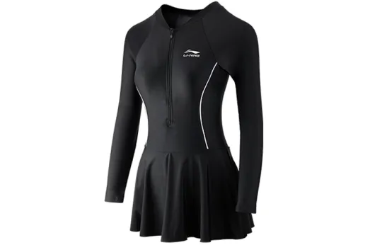 Li Ning One Piece Swimsuits Women's Black