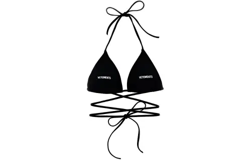 Vetements Logo print Triangle cup Bikini Top
