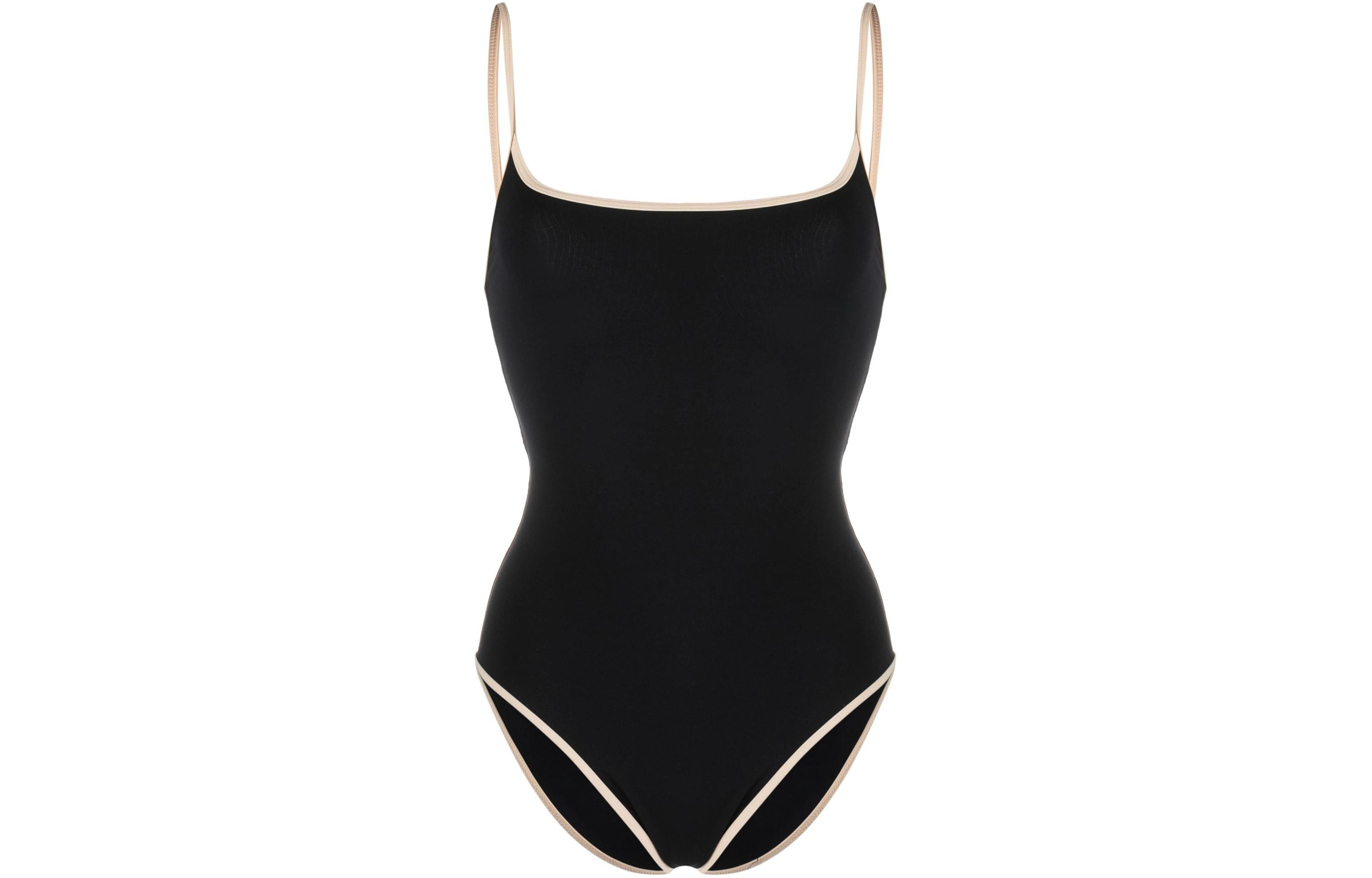 Toteme striped-edge spaghetti-strap swimsuit
