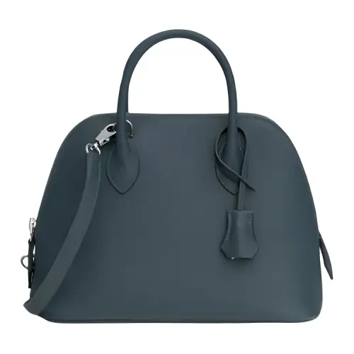 HERMES Bolide Evercolor Leather Shoulder Bag, Crossbody Bag, Handbag Women's Hurricane Blue/Verona Green