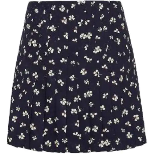 PRADA Casual Short Skirts Women's Marine Blue