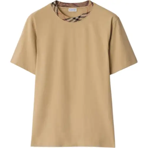 Burberry Check-trim cotton T-shirt