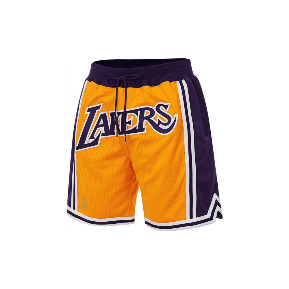 Mitchell & Ness x Just Don 1996-97 season Los Angeles Lakers basketball pants, same style for men and women, yellow