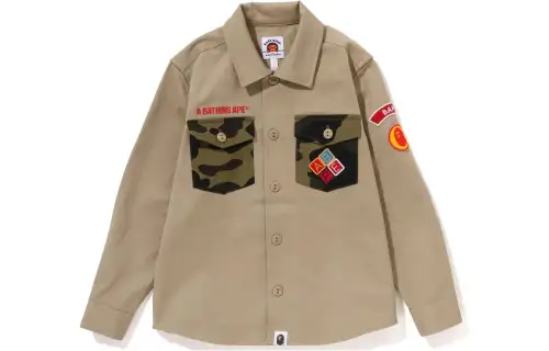 A BATHING APE Camouflage coloring book, children's shirt, print