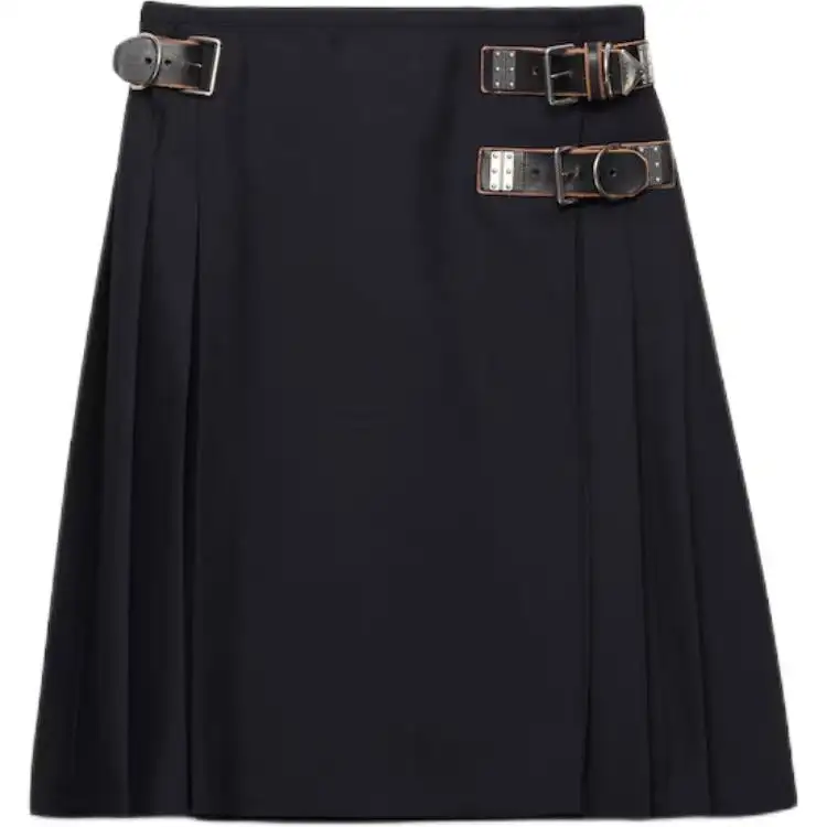 Prada pleated midi skirt