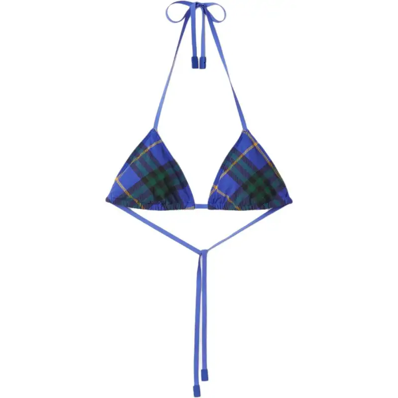 Burberry Checked Bikini Top
