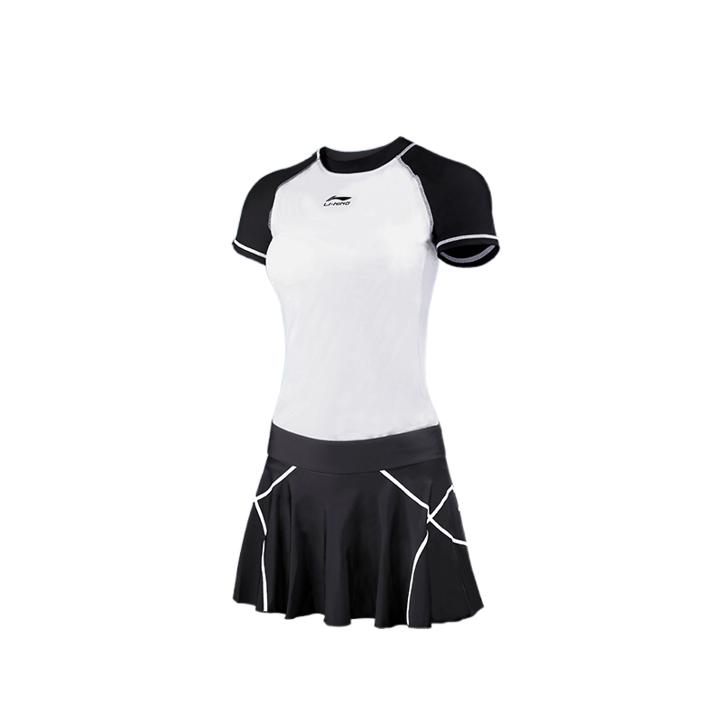 Li Ning Skirt Two Piece Swimsuit Women’s Trendy Black