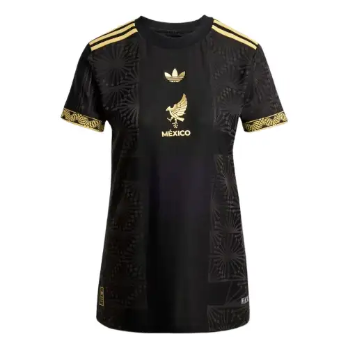 Adidas Women's Mexico 25 Gold Jersey Black