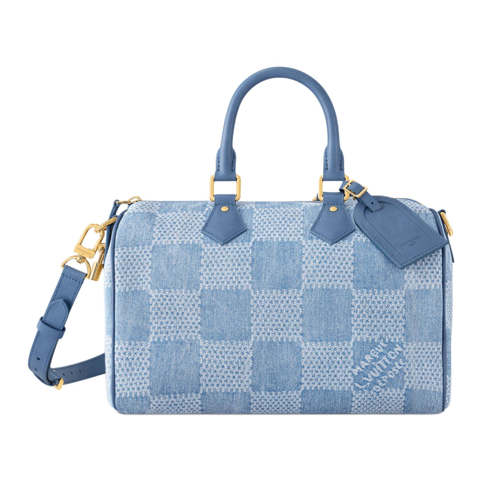 Женская сумка Louis Vuitton Speedy 30 (синяя)