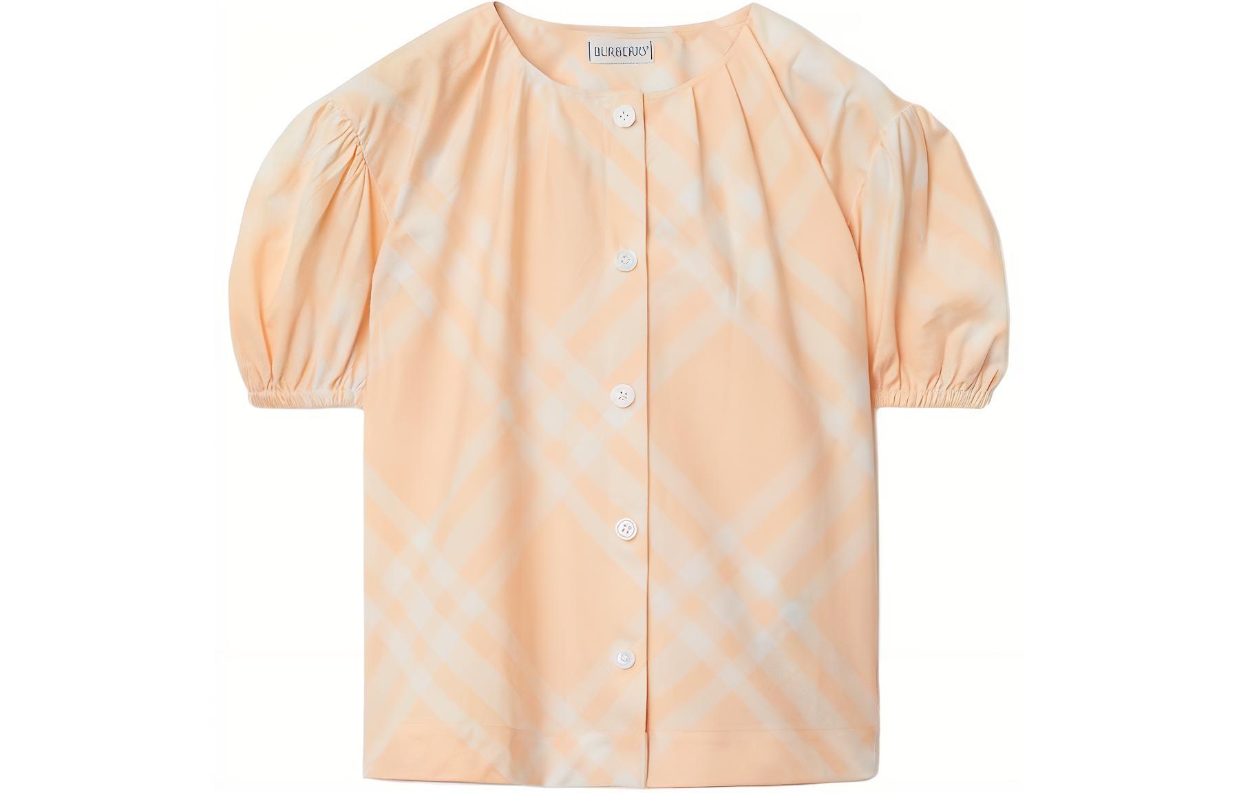 Детская рубашка Burberry SS24 (розовая)