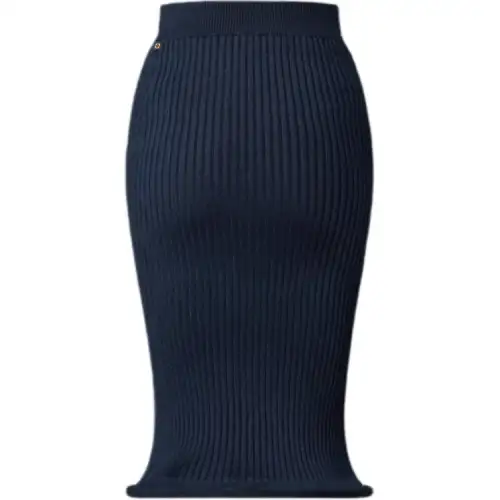 LOUIS VUITTON SS25 Casual Long Skirt Women's Dark Blue