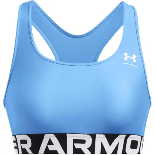 Under Armour HeatGear Women's Armour Mid Branded Sports Bra Sports Underwear Women's Horizon Blue