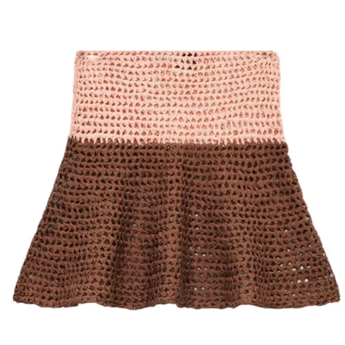 LOEWE Casual Short Skirts Women's Beige Brown