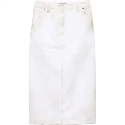 PRADA Logo Patch Pencil Skirt