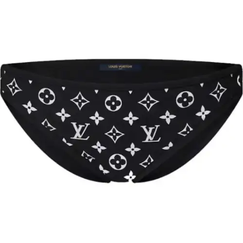 LOUIS VUITTON Lv Night Low rise Bikini Bottoms Swimsuit Black