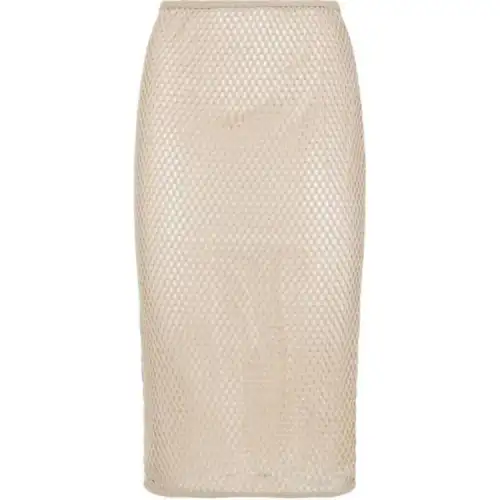 Prada Logo Plaque Midi Skirt