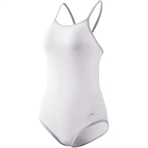 Li Ning One piece Swimsuit Women's White Crystal