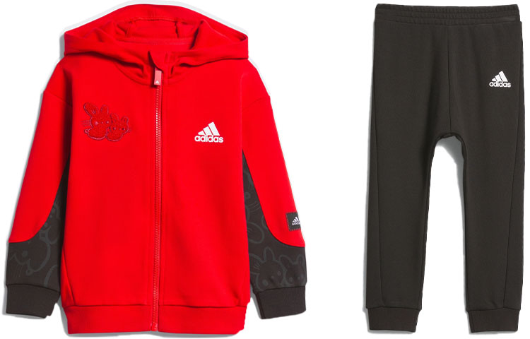 Детский костюм adidas (красно-черный)