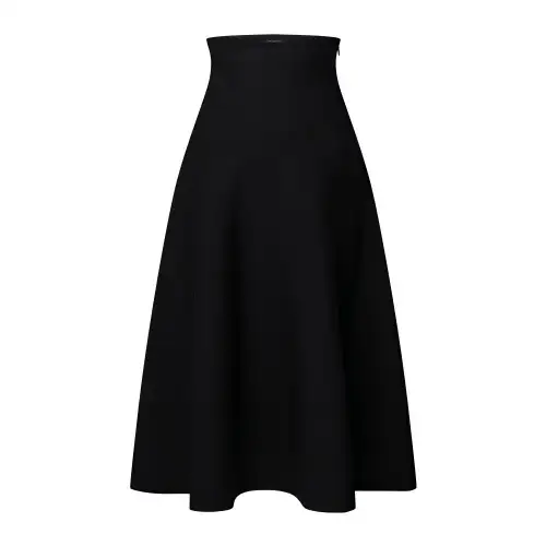 LOUIS VUITTON Flared Wool Skirt