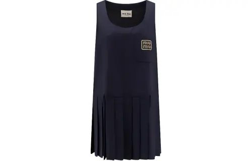 MIU MIU Sleeveless Dress Women's Black