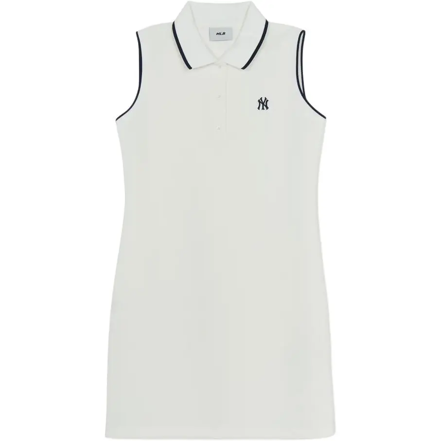 MLB Preppy Style Collection New York Yankees 25SS Sleeveless Dress Women's White