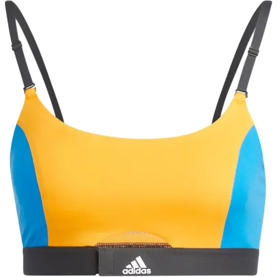 Adidas AEROIMPACT TRAINING BRA Sports Underwear Women's Orange Yellow/Bright Blue/Carbon Black