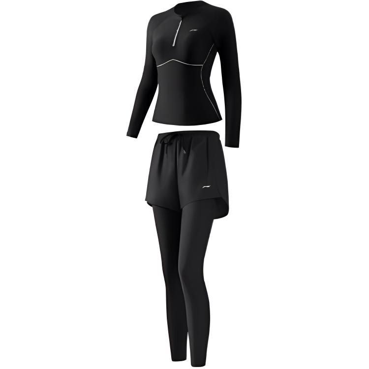 Li Ning Swimsuit Set Women’s Infinity Space Black
