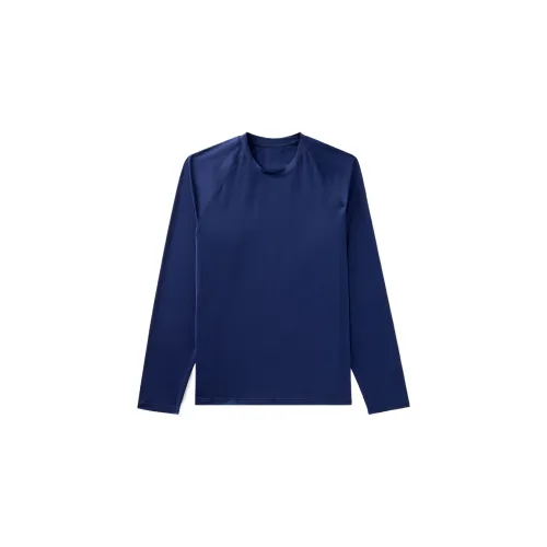 FILA T Shirts Men's Marine Blue Crew Neck Moderate Straight Fit