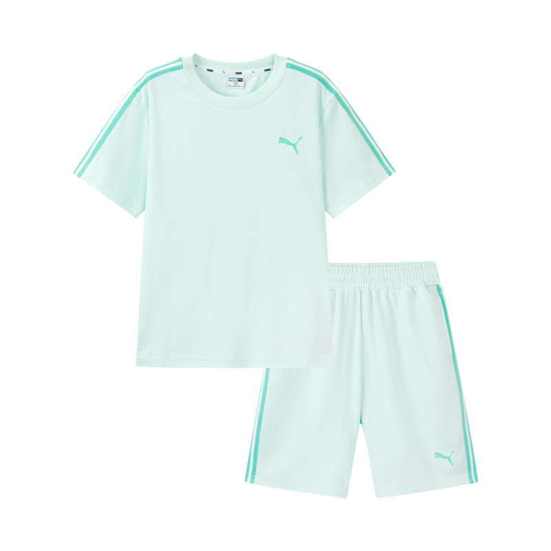 Детский спортивный костюм PUMA Sportstyle SS25 (розово-зеленый)