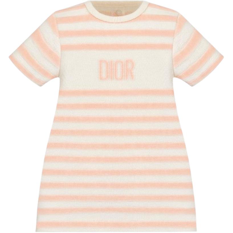 Женское платье Dior Striped Dress (розовое)