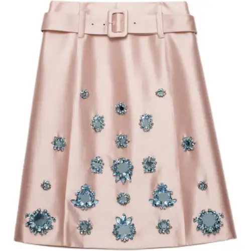PRADA Casual Long Skirt Women's Pink