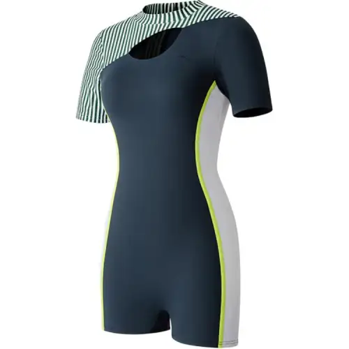 Anta One piece Swimsuit Women's Dark Blue/Green White/Ecru