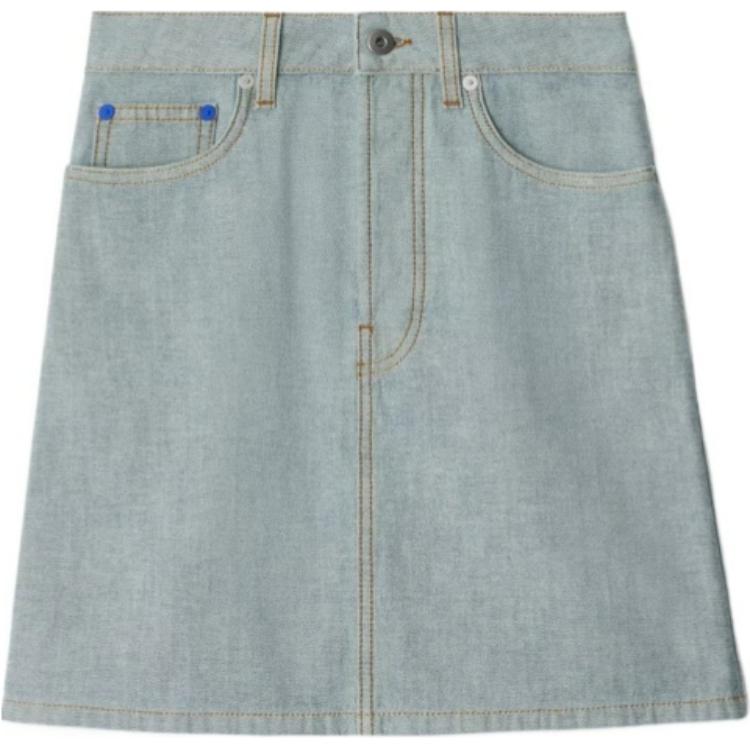 Burberry Burberry solid color buttoned short denim skirt for women