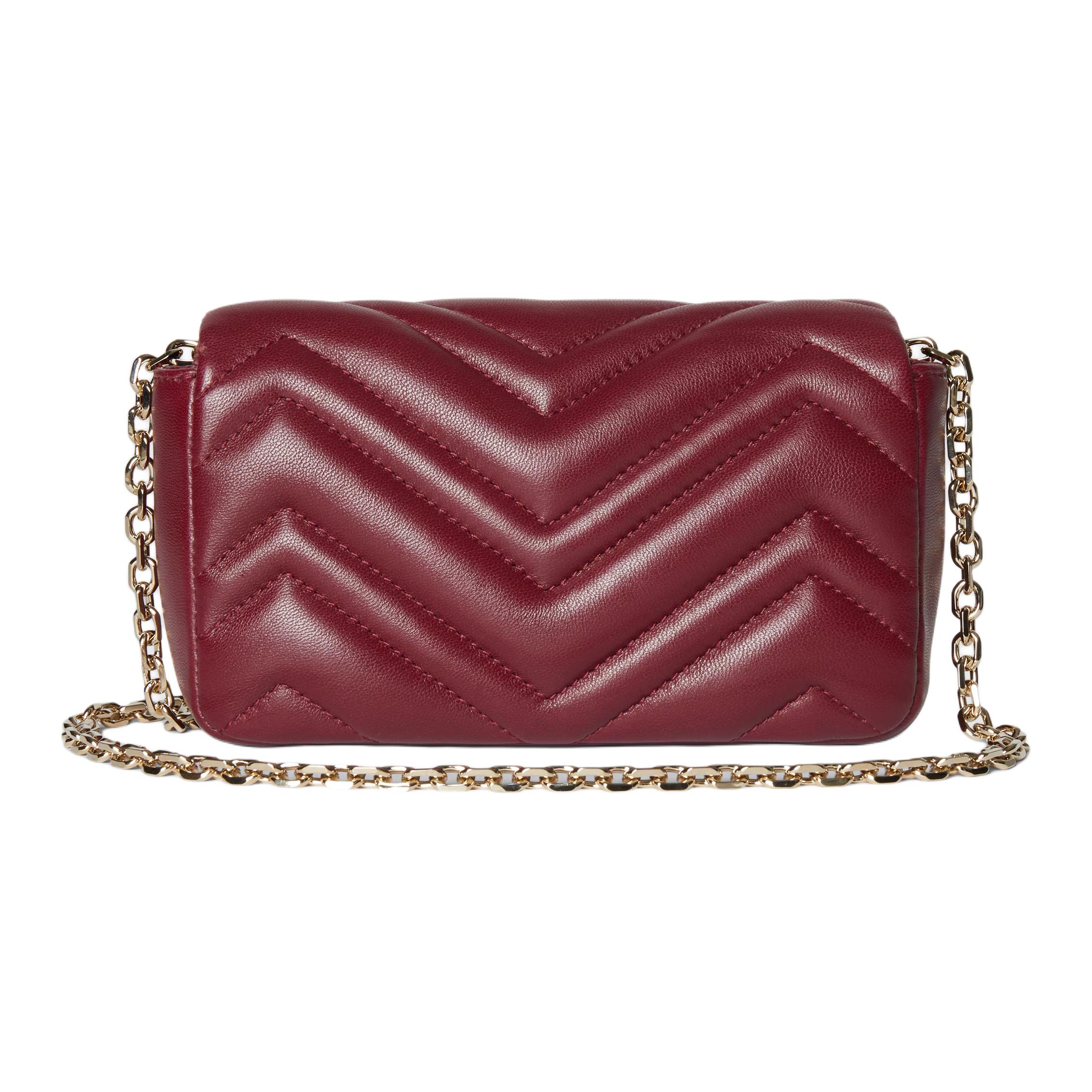Женская сумка Gucci GG Marmont (бордовая) — фото 4