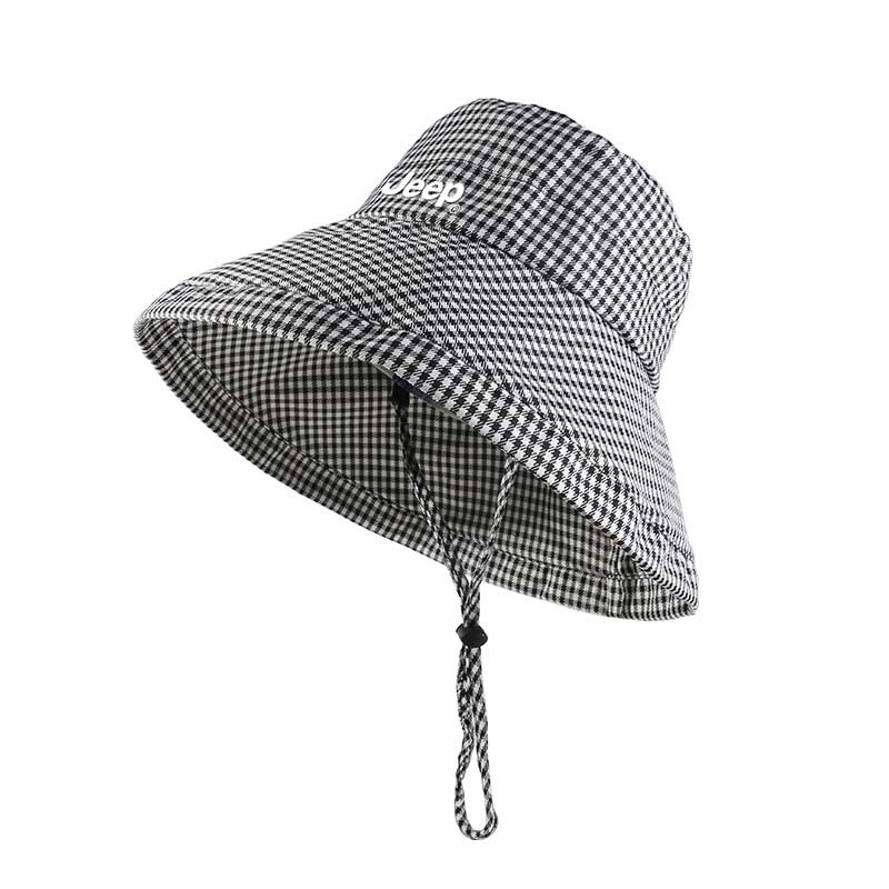 Панама Jeep Bucket Hat (черно-белая)